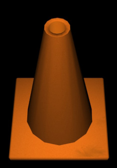 traffic cone top